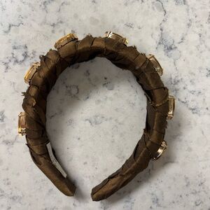 Anthropologie Violet & Brooks brown jeweled headband